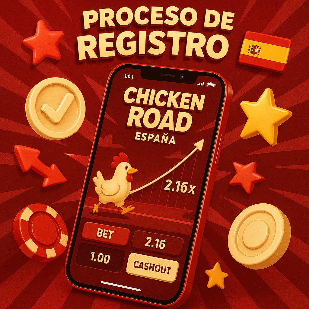 Proceso de registro en Chicken Road España